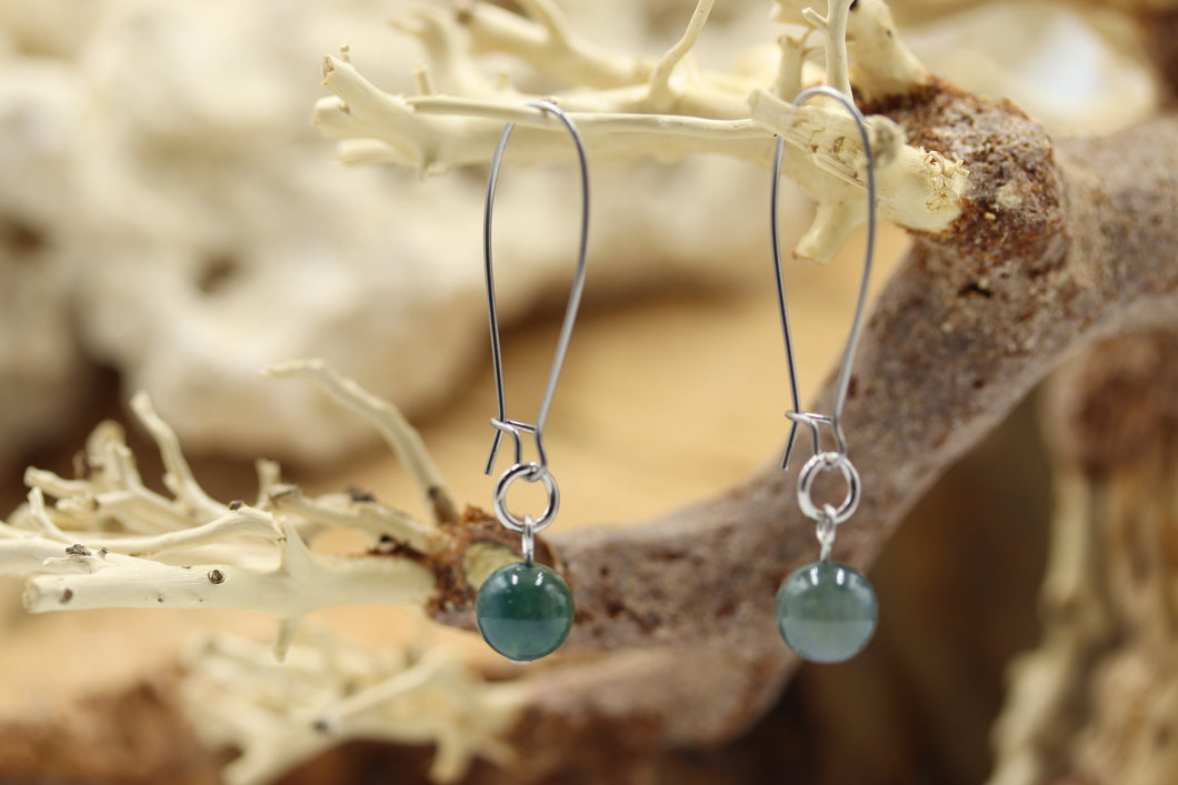 Boucles d'oreilles stainless avec pierre semi-précieuse - BO027