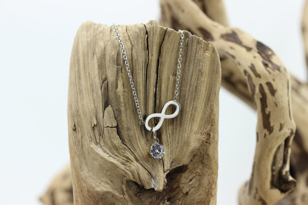 Chaîne stainless et pendentif zircon  - CH052