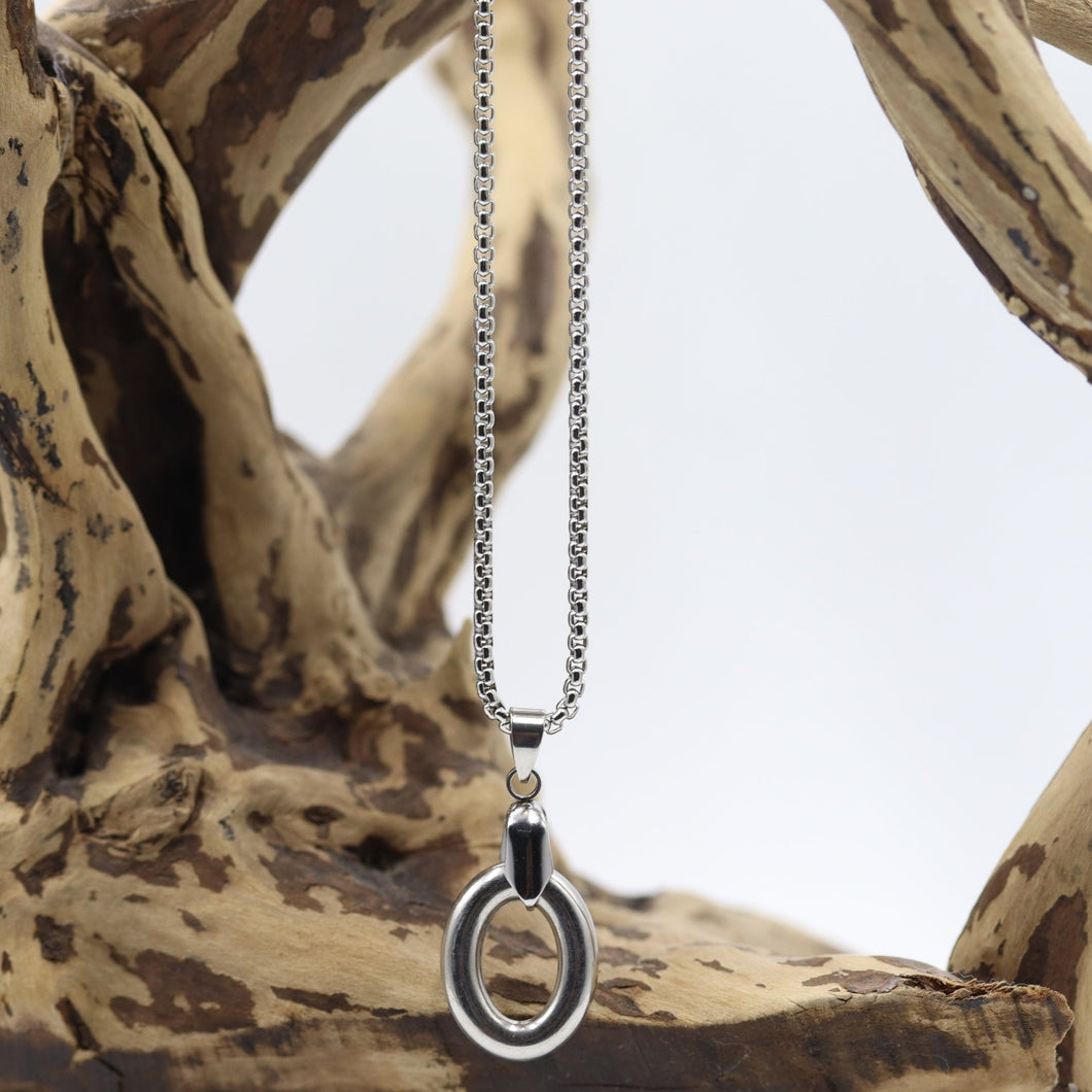 Chaîne homme stainless et pendentif stainless - HCH004