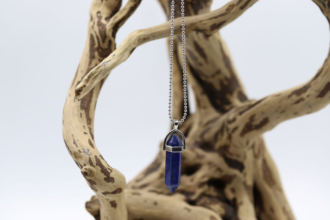 Chaîne homme stainless et pendentif lapis lazuli - HCH029