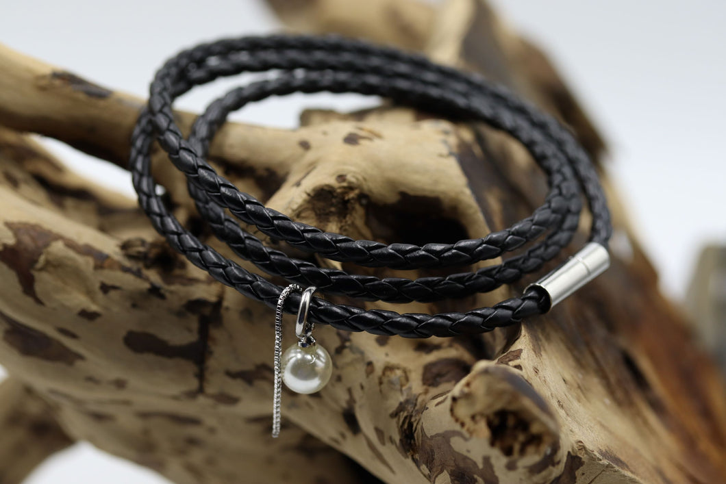 Bracelet cuir noir - BRCU20