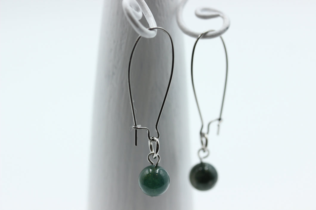 Boucles d'oreilles stainless avec semi-précieuse - BO030