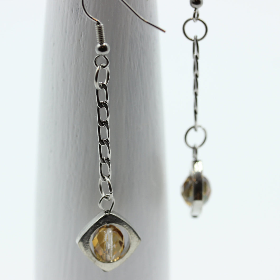 Boucles d'oreilles stainless avec cristal - BO039